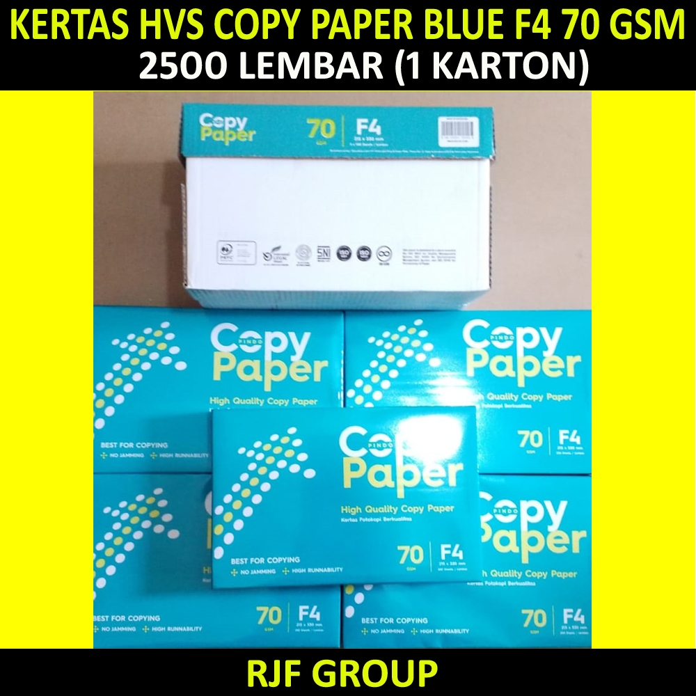 

KERTAS HVS COPY PAPER BLUE F4 70 gsm 2500 LEMBAR (1 KARTON)