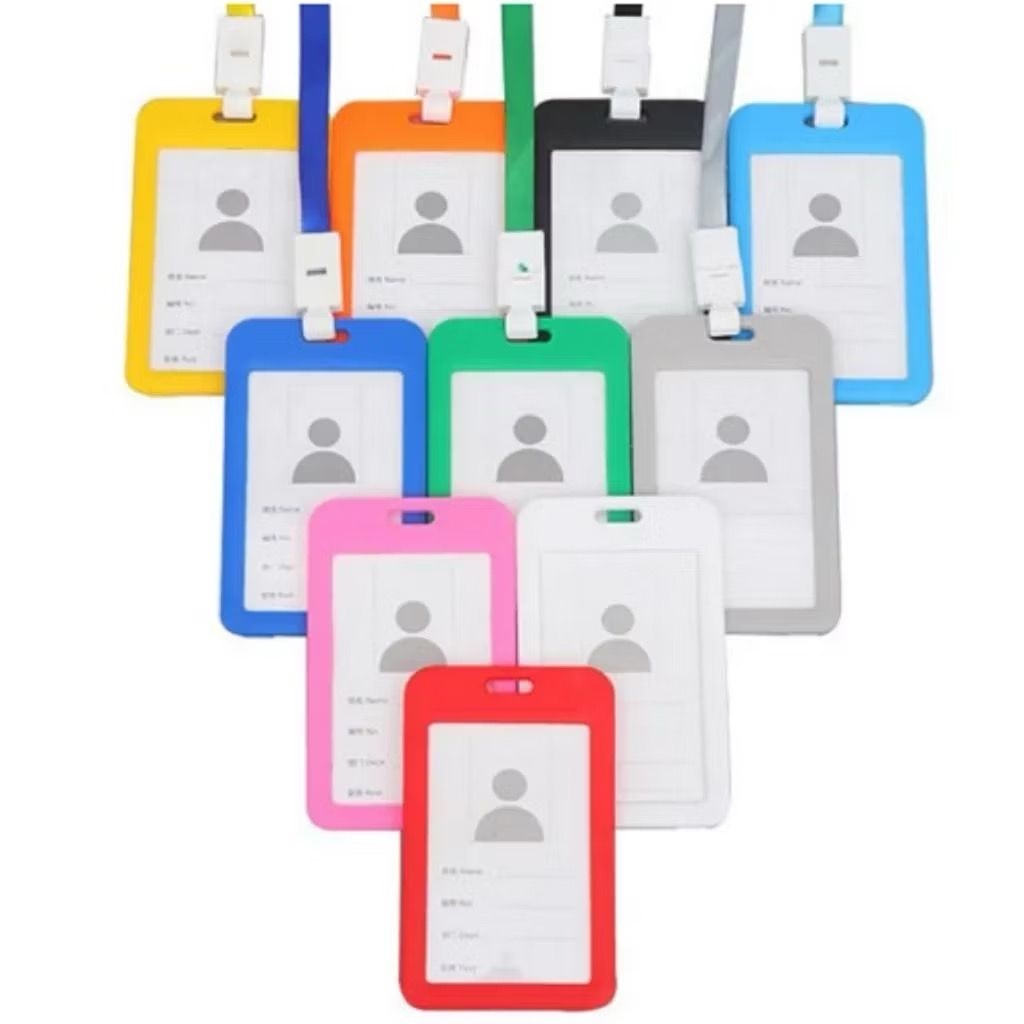 

Name Tag ID Card Holder Gantungan Kartu Nama Atau Panitia Satu Set Tali