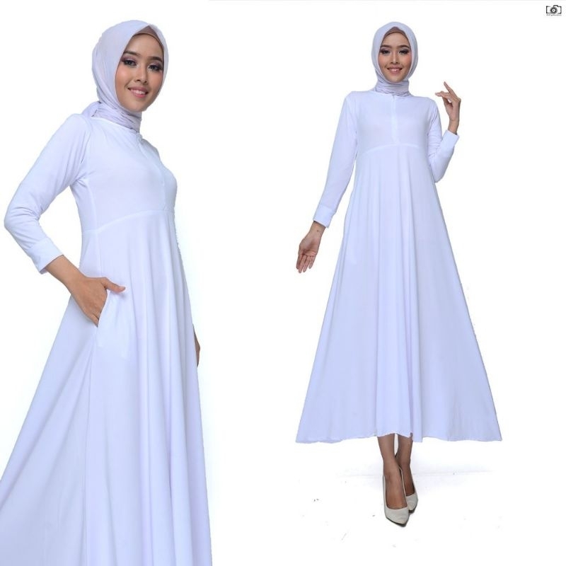 Inner Jersey Daleman Gamis Putih Dan Hitam Manset Lengan Panjang Dan Tanpa Lengan Sleeveless Lekbong