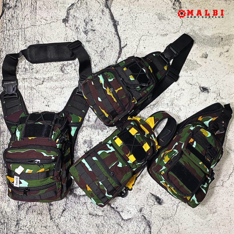 Tas Tactical Loreng PELOPOR BRIMOB Tas Slingbag Tactical Doreng BRIMOB POLRI