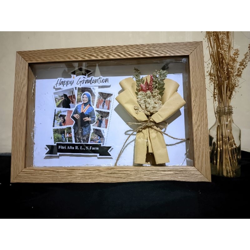 Figura foto 3D LED Kado wisuda / pernikahan / ulang tahun/ bayi