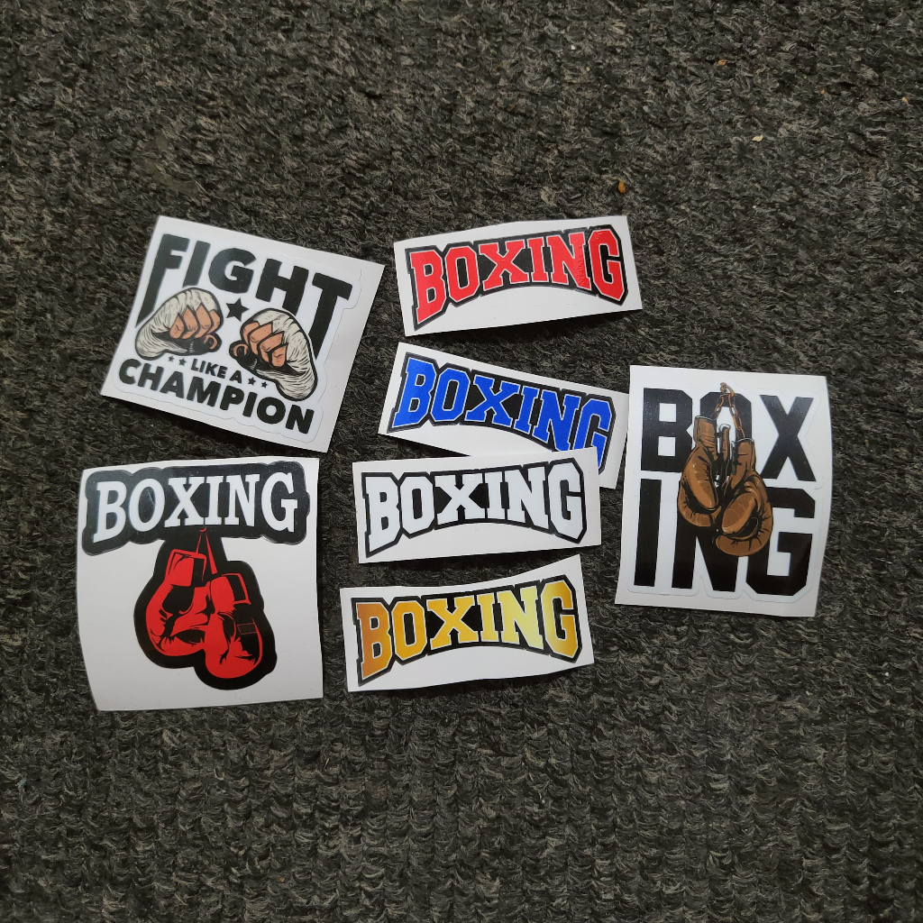 

STIKER BOXING / TINJU 1 PAKET ISI 7PCS