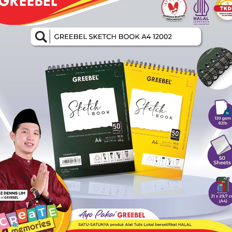 

HEMAT BERLIPAT GREEBEL SKETCHBOOK A4 122 Buku Gambar Sketsa Drawing Book