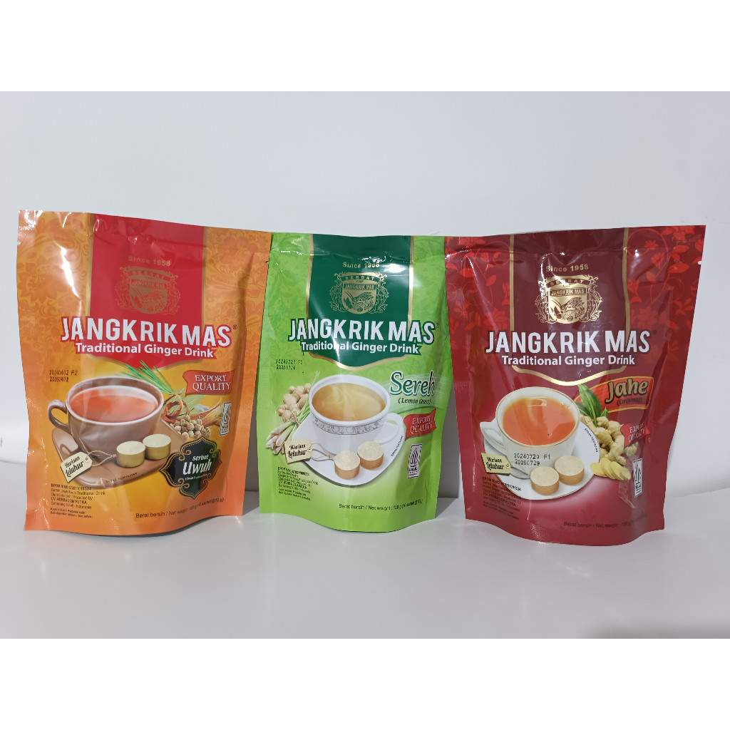 

Serbat Jangkrik Mas wedang jahe, wedang uwuh, sereh / minuman herbal / halal / isi 10 sachet x 2 tableSerbat Jangkrik Mas wedang jahe, wedang uwuh, sereh / minuman herbal / halal / isi 10 sachet x 2 table