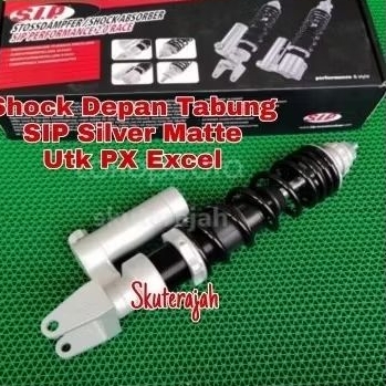 Shock Belakang Tabung Warna MATTE SILVERUntuk Semua Vespa