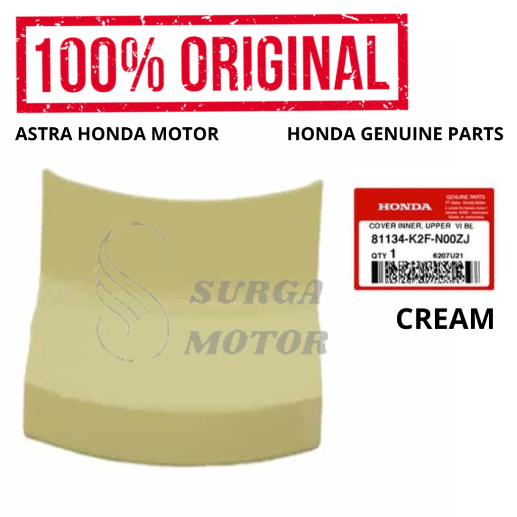 Cover Inner Upper VI BE Bawah Speedometer Scoopy eSP K2F Cream Original Honda AHM  81134-K2F-N00ZJ K