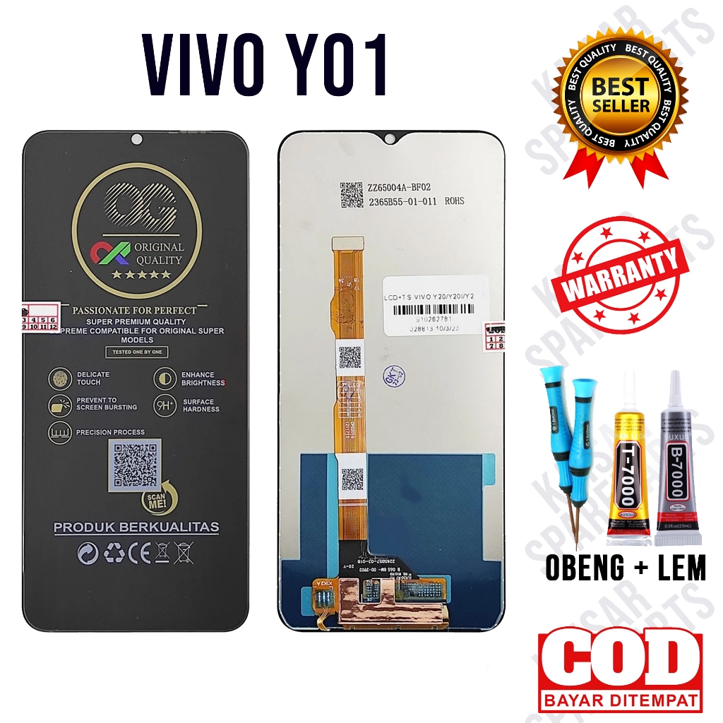 Lcd Touchscreen VIVO Y01 Original Lcd VIVO Y01 Fullset OEM Quality