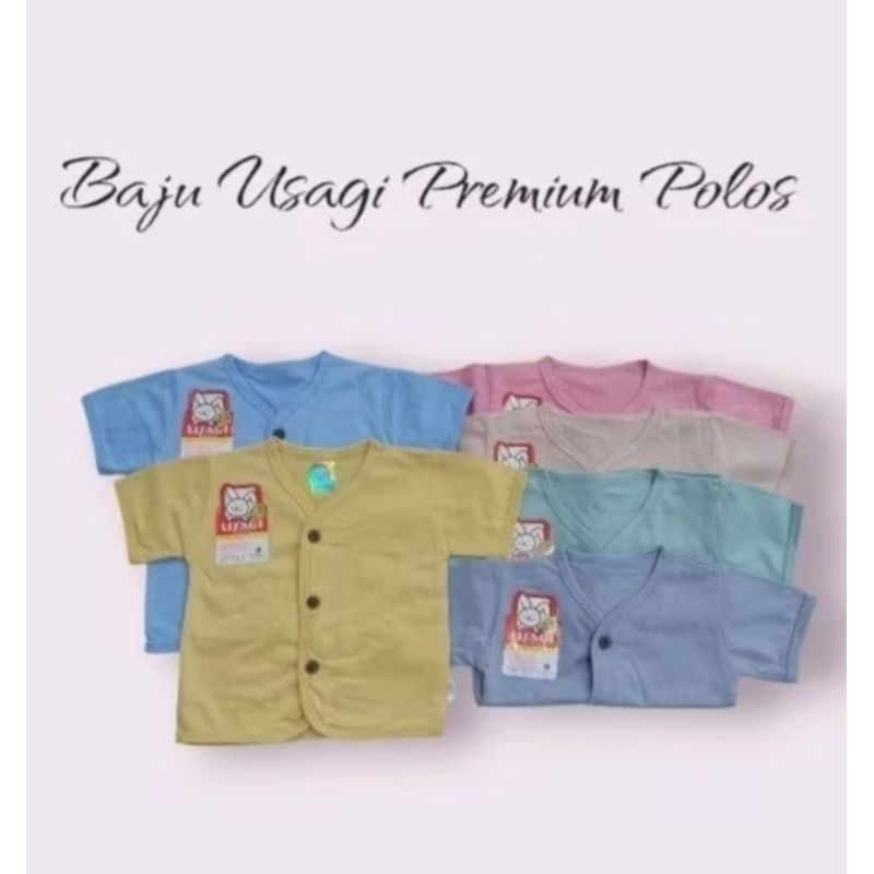 ((Mata bayi))3 PCS USAGI baju anak newborn premium kancing lengan pendek