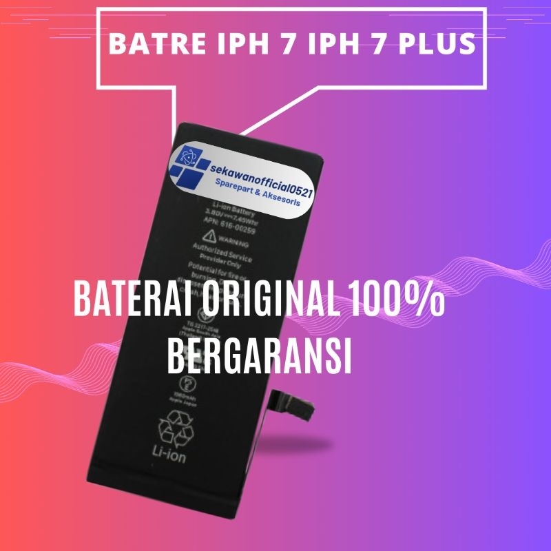 Baterai Batre Iphone 7 7Plus Original