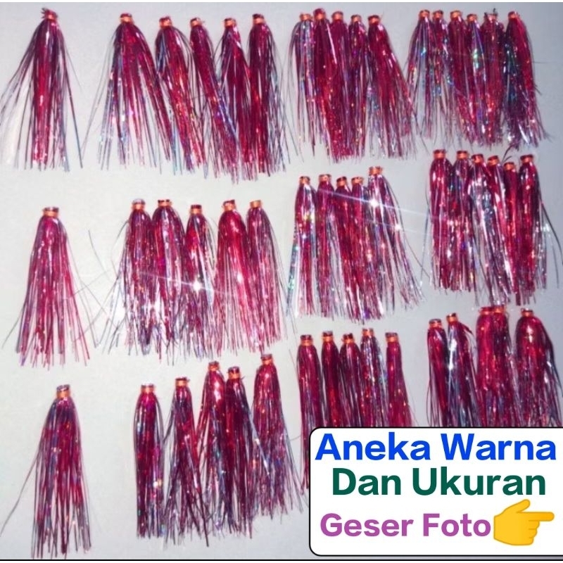 50 pcs umpan sabiki umpan rawei umpan tongkol umpan pancing umpan ikan umpan sabiki umpan mintak ump