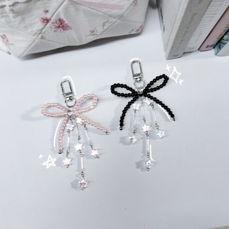 ⋆.˚ starry handmade fairy coquette bag charm/key chains 𐙚 by Sun&Peony Studio ㅡ gantungan kunci char