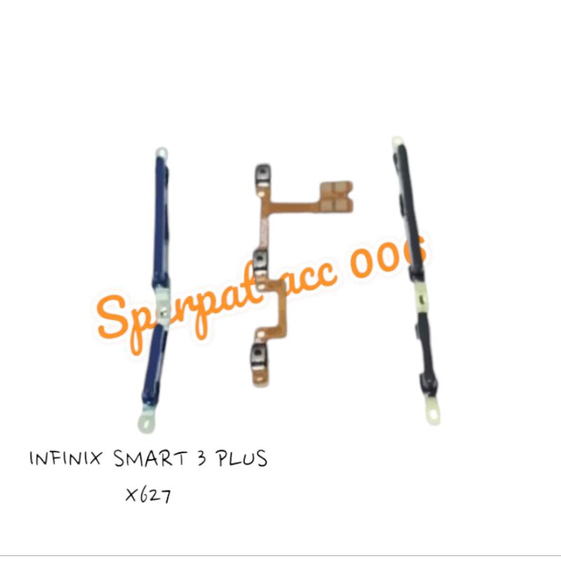 TOMBOL SET + FLEXIBLE ON OFF VOLUME INFINIX SMART 3 PLUSS X627 + TOMBOL LUAR SET ORI