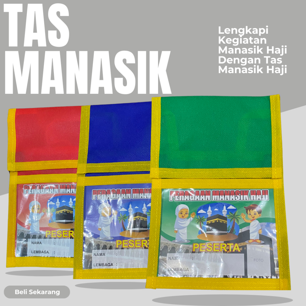 TAS MANASIK HAJI ANAK KELAS 1 2 / TK DENGAN BONUS GAMBAR KAB'AH