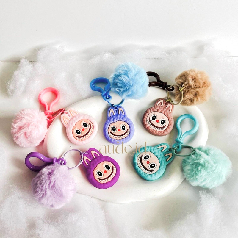 AUDE - Labubu Keychain | Gantungan Labubu | Gantungan Kaca Labubu | Gantungan Kunci Labubu | Labubu 