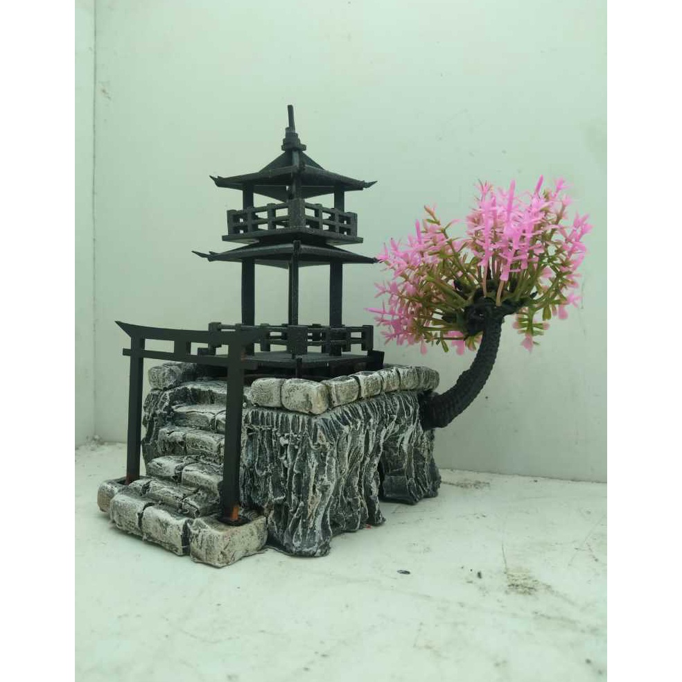 Sekarang Keren Hiasan aquarium gazebo shaolin hiasan gazebo shaolin dekorasi aquarium gazebo shaolin