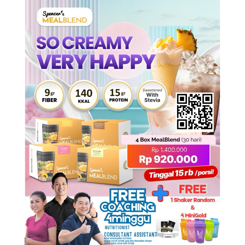 

4 box hemat Spencer’s Mealblend Multigrain - Meal Replacement Sehat Langsing Rendah Kalori Hemat Bundling 4box