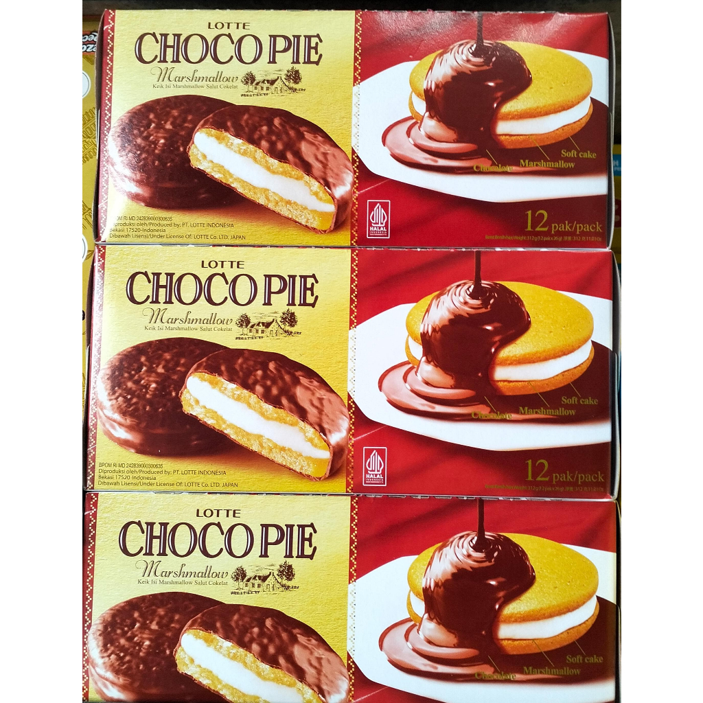 

Lotte Chocopie Marshmallow Box 312gr isi 12 pcs