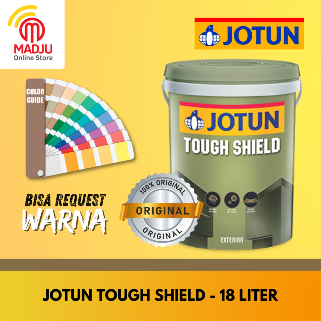 Cat Tembok Exterior / Cat Dinding Luar Ruangan JOTUN TOUGH SHIELD 18 Liter (Warna By Request)