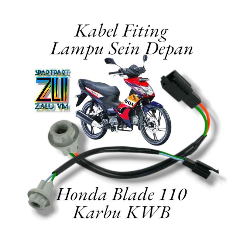 kabel fiting lampu sein depan motor honda blade 110 karbu kanan kiri