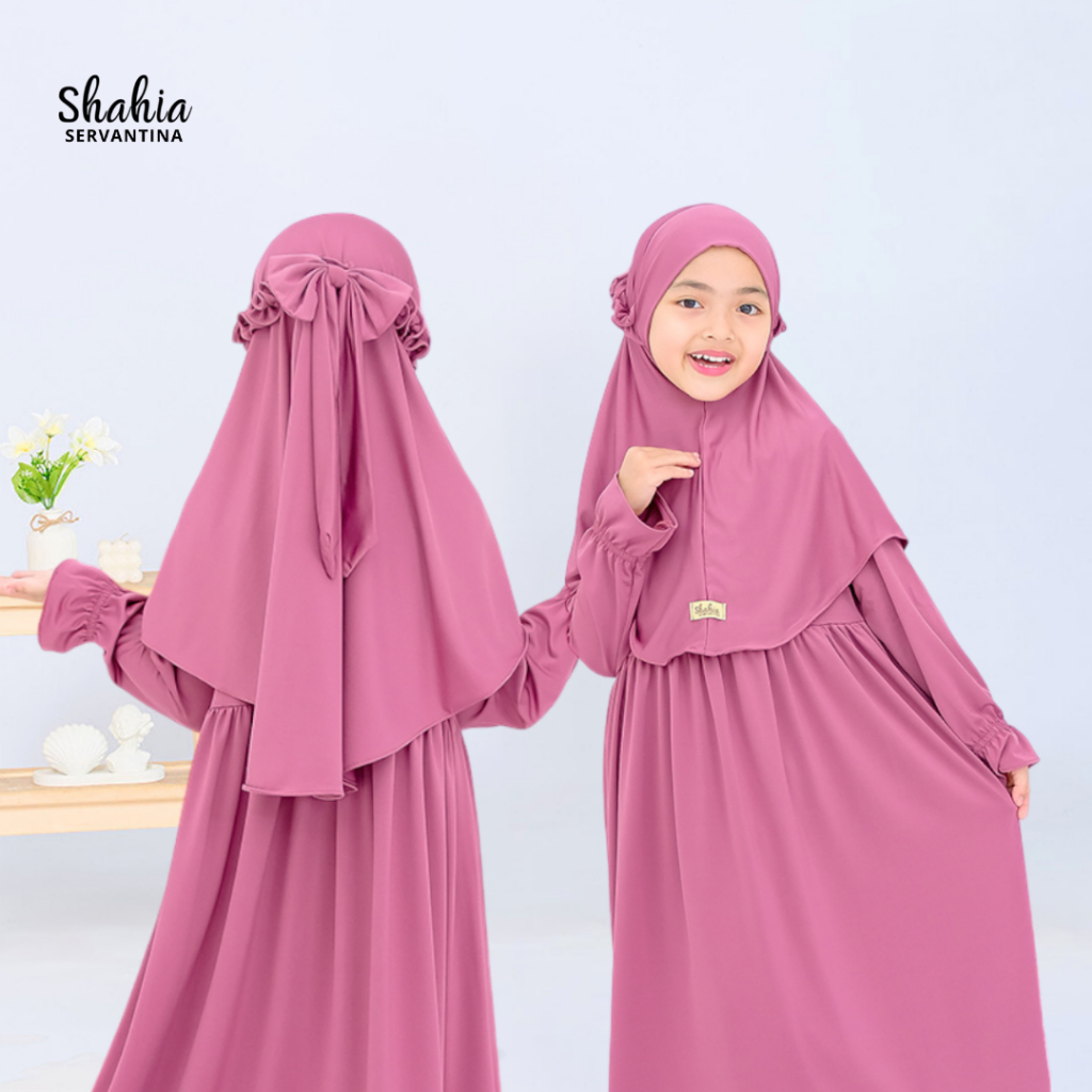 Official Shahia Servantina - [Satu Set Jilbab] Yara Set Dress Gamis Anak Perempuan