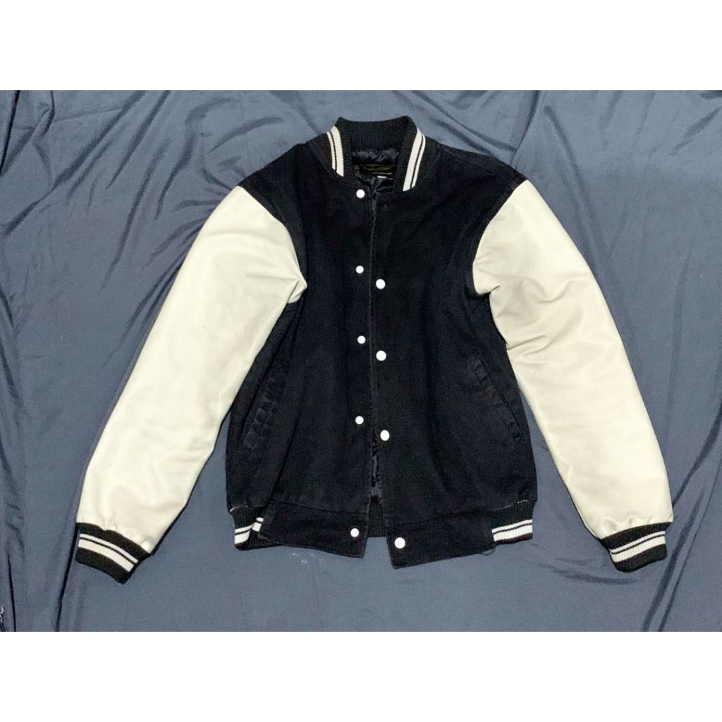 VARSITY ETERNALWORKS BASIC BLACK - VARSITY JACKET - XXL (PreLoved)