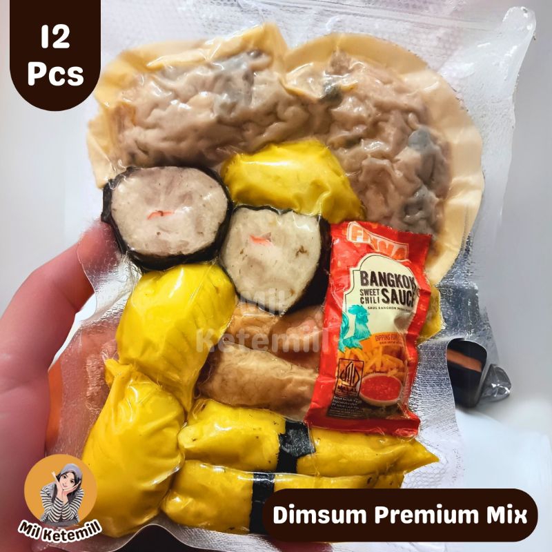 

Dimsum Frozen Dimsum Premium Mix (12pcs) Frozen Mil Ketemill