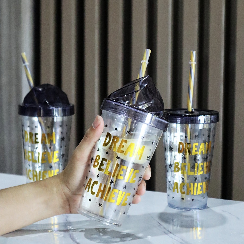 Tumbler Kristal Herevin 660cc Dream Series – Botol Minum 540ml Botol Sedotan Glitter