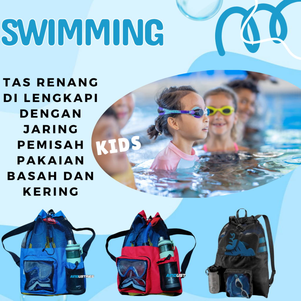 Tas renang anak laki laki kantong perlengkapan alat renang anak an dewasa