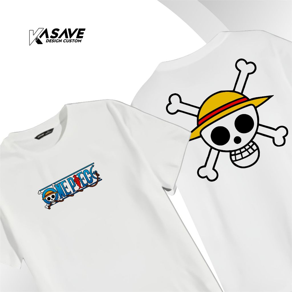 KAOS ONE PIECE MUGIWARA LOGO ONE PIECE KASAVE