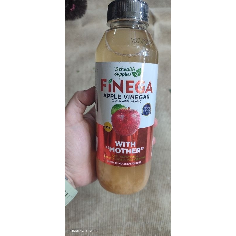 FINEGA CUKA APEL with MOTHER 500 ML (PLASTIK)