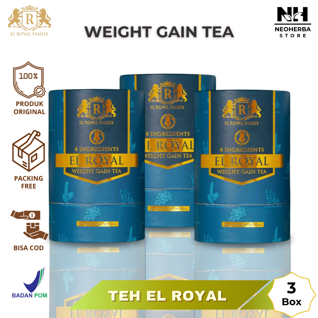 

EL ROYAL PREMIUM WEIGHT GAIN TEA 3 PCS Teh Penambah Berat Badan 2X Lecih Cepat