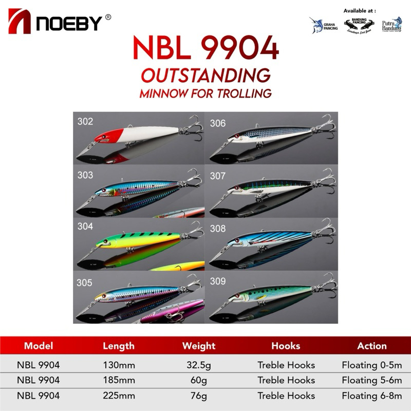 NOEBY NBL 9904 / MINNOW TROLLING