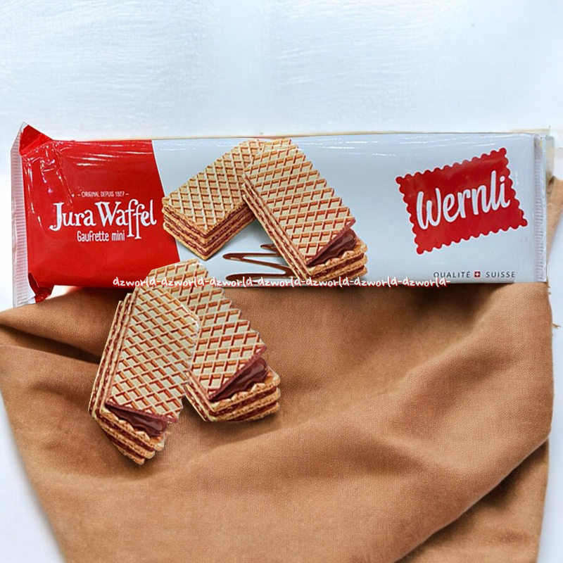 

Wernli 250gr Jura Waffel Gaufrette Mini Wafel Coklat Swiss Biskuit Wafer Krim Wenli Qualite Suisse