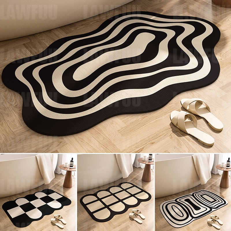 ReadyAnti Slip Alas Lantai Keset Kaki Diatomite Serap Air Alas Kasur Lantai Anti Lembab Air Anti