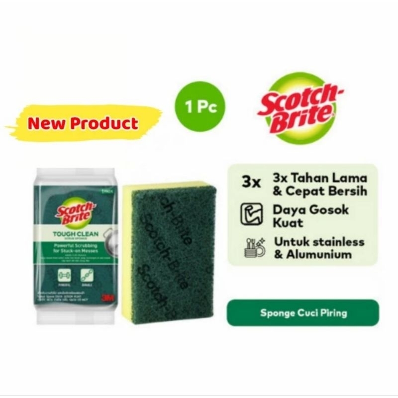 Spons Cuci Piring Scotch Brite 3M Spon Cuci Piring Sabut Gores