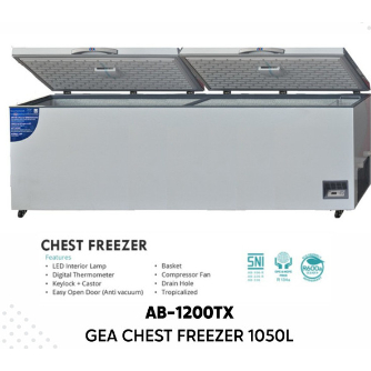 GEA CHEST FREEZER AB-1200TX (1050 LITER) CHEST FREEZER BOX