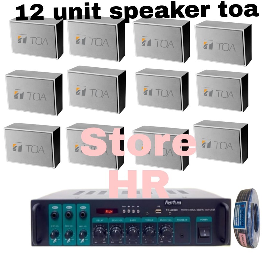 paket speaker toa zs 062 (12 unit ) ampli USB bluetooth box toa