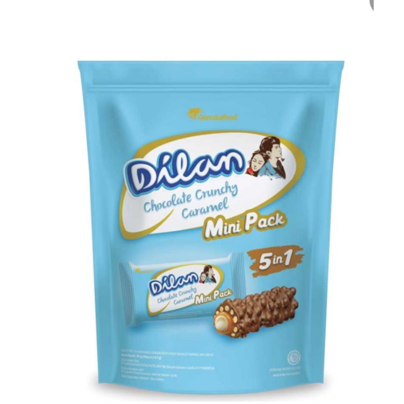 

Cokelat Dilan Choco Crunchy Caramel mini pack ini 10pcs