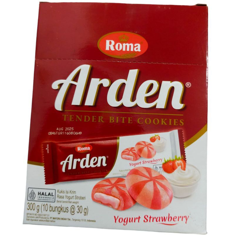 

Roma arden yogurt strowberry300g 10 bungkus @30gKemasan box