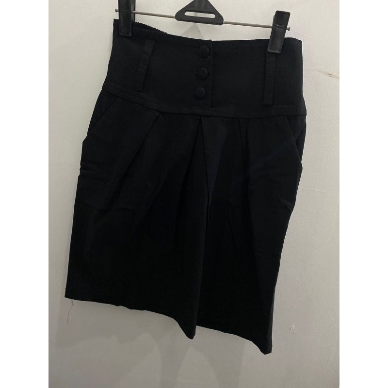Rok Mini higwaist Pendek Gaya Korea/Rok Kampus Wanita/Rok Berlipat A-line Gaya Jalanan Terbaru/Rok H