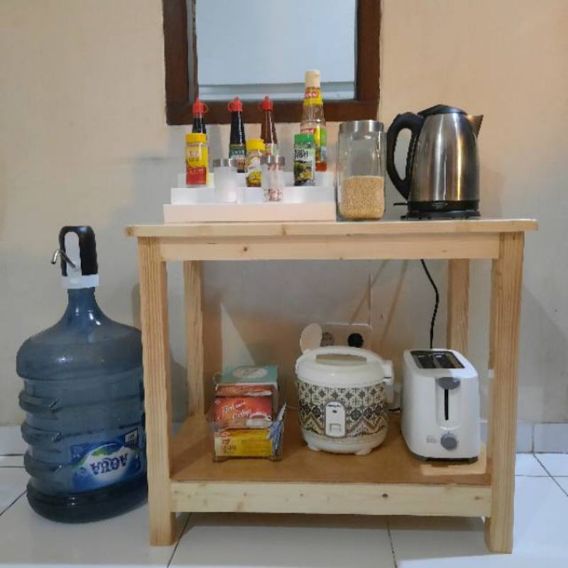 meja rak piring meja dapur meja serbaguna