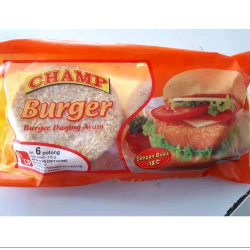 

Champ Burger Daging Ayam 315gr Bogor Frozen