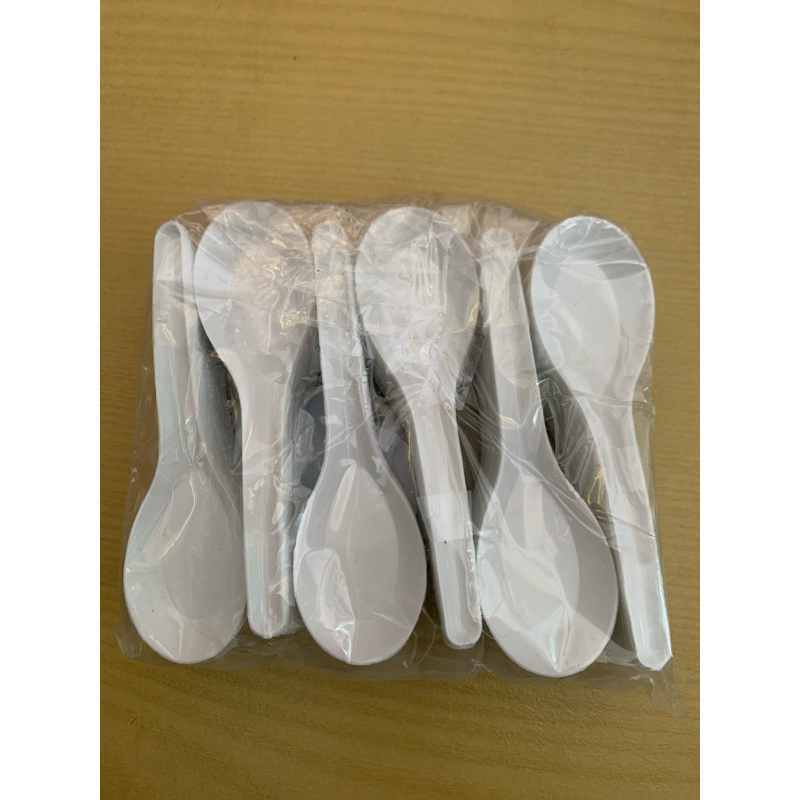 Sendok Bebek Plastik Putih Besar isi 144 pcs