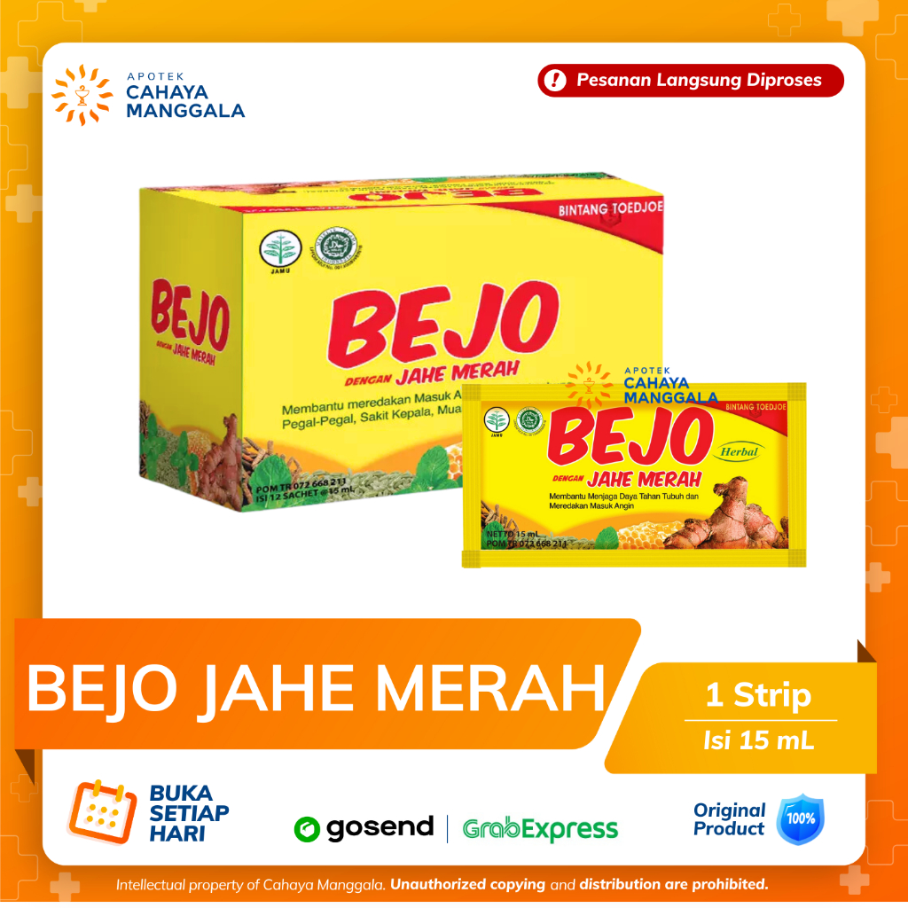 

BEJO HERBAL JAHE MERAH PER BOX 12 SACHET