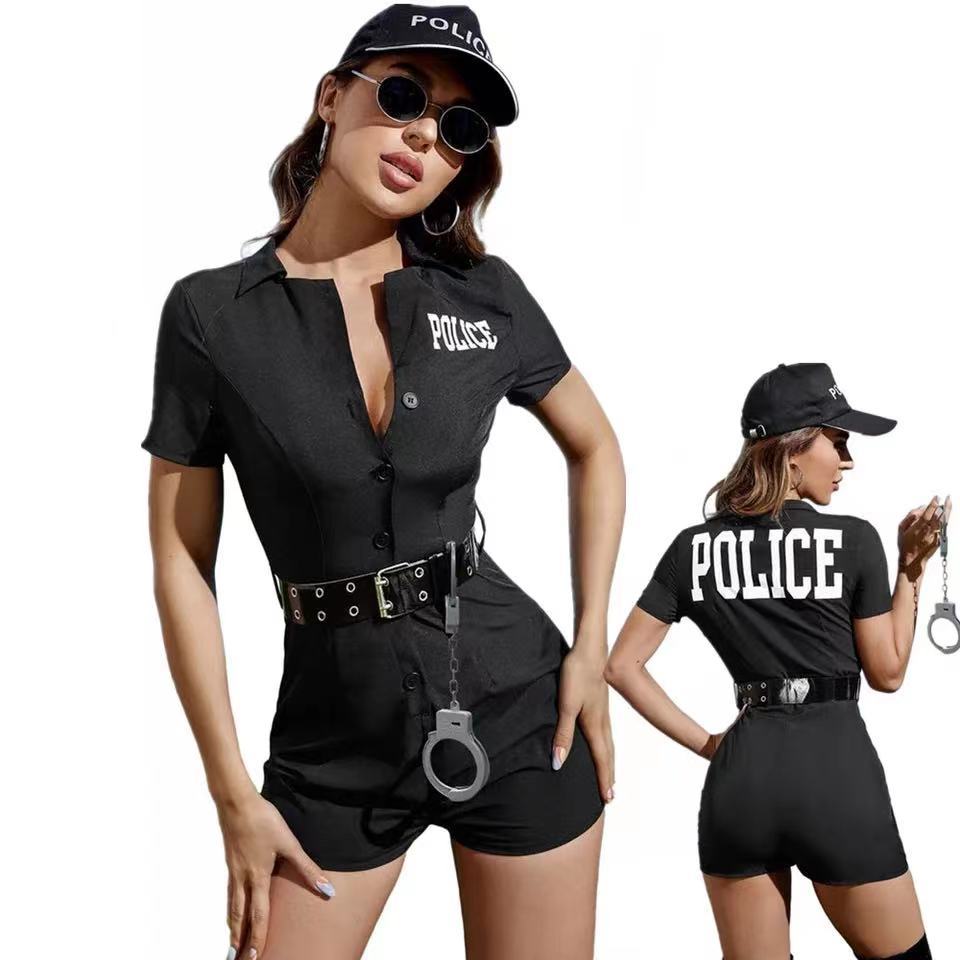 S-XL sexy female police uniform cop costume police erotic uniform role-playing lingerie