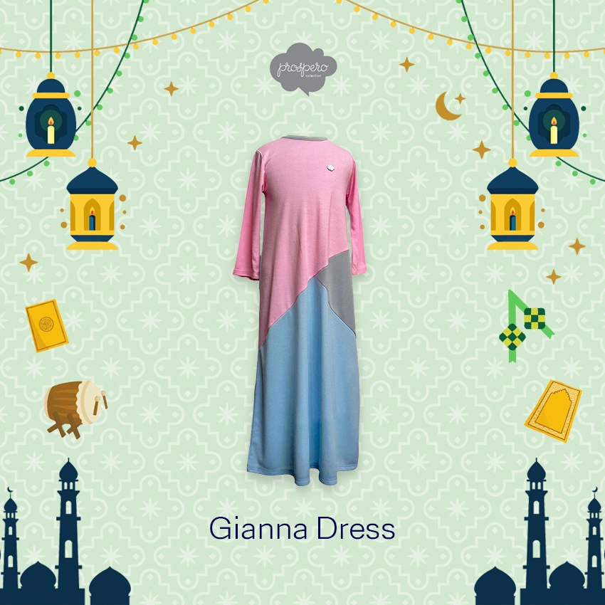 Gianna Dress - Dress Kaos Silang Pink Fanta Baju Anak Perempuan