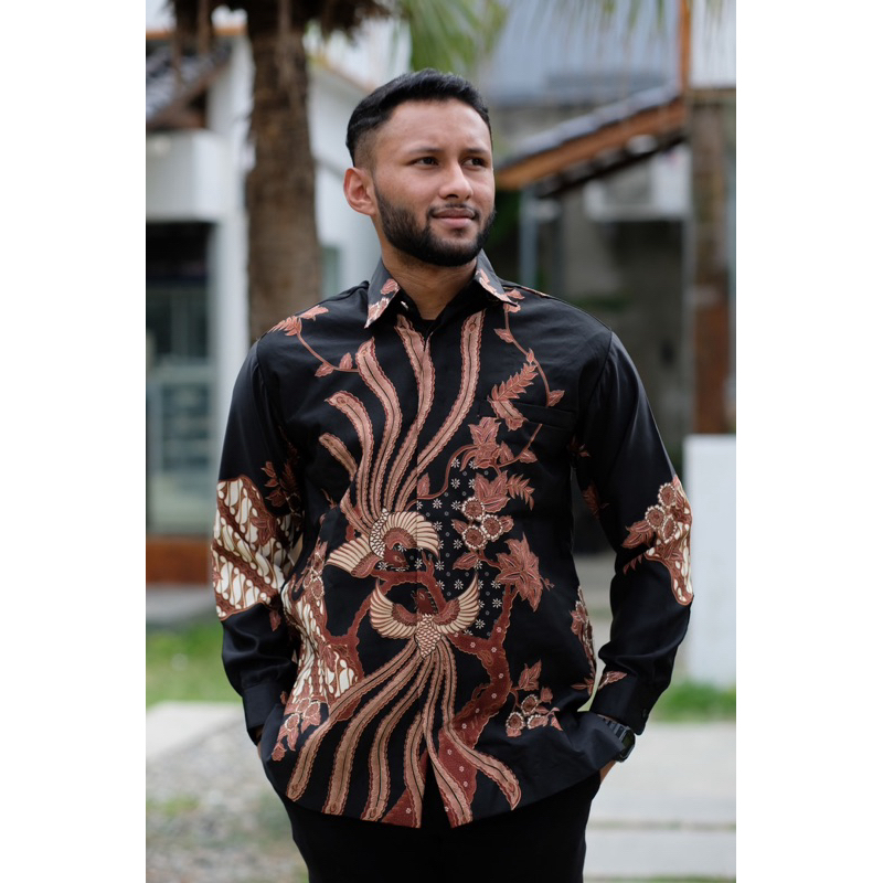 Toko hamid - Baju Batik Pria Lengan Panjang - Katun Dobby -