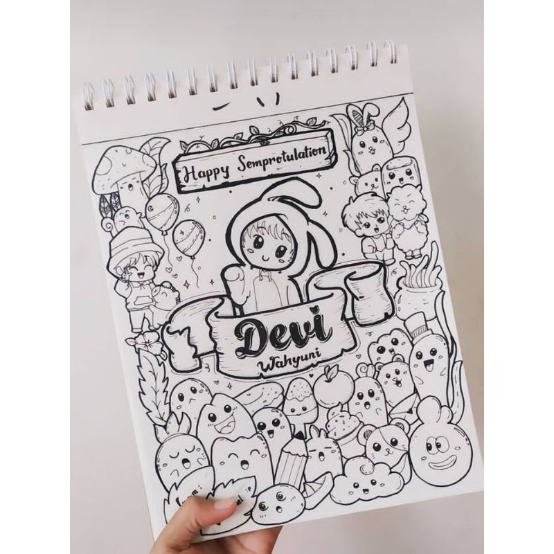 

doodle made by custom (hadiah kado ulang tahun sempro graduation anniversary)