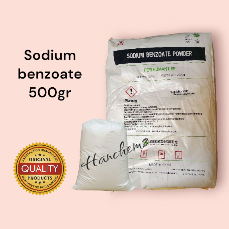 

sodium benzoate/benzoat/natrium benzoate/pengawet makanan, minuman @500gr