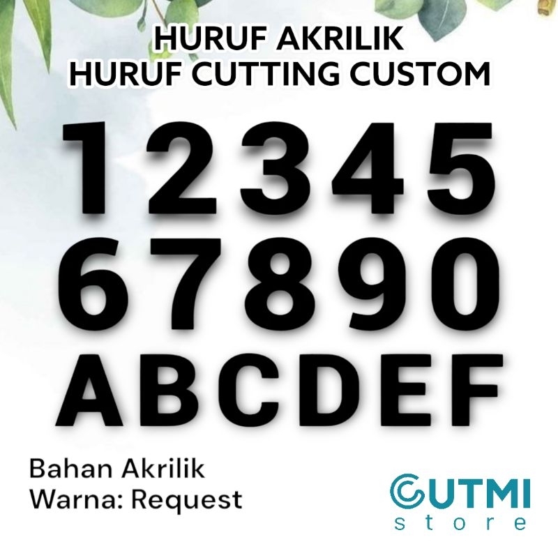 Huruf Akrilik Letter Cutting, Huruf Timbul Akrilik